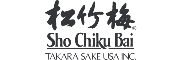 A black and white image of the Sho Chiku Bai - Takara Sake USA Inc